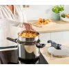 Pressure cooker Tefal SECURE TRENDY 6L with stainless steel steaming basket, induction compatible