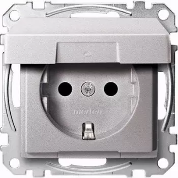 Merten MEG2310-0460 Socket Outlet CEE 7/3 Aluminium (MEG2310-0460)