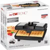 Clatronic WA 3606 waffle iron 2 waffle(s) Black,Stainless steel 800 W