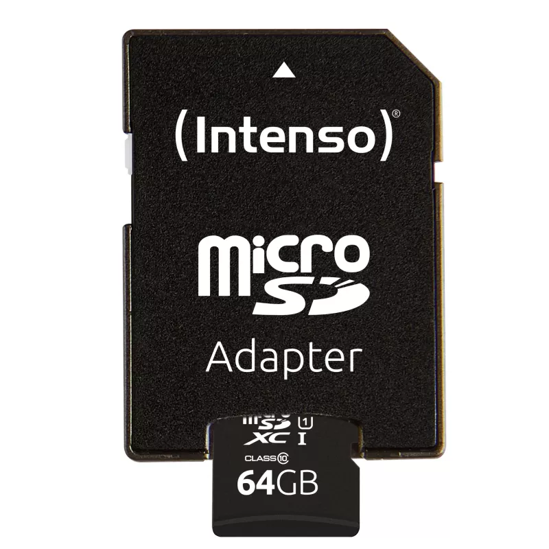 Intenso Performance - Flash Memory Card (microSDXC-an-SD-Adapter inbegriffen) - 64GB - UHS-I U1 / Class10 - microSDXC UHS-I (3424490)