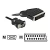 Video cable adapter DeLOCK 65028 SCART (21-pin) to VGA (D-Sub) 2 m
