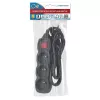 Power extension cord ESPERANZA ELK210K — 1.5 m cable, 3 Type E AC outlets, angled plug, indoor, black