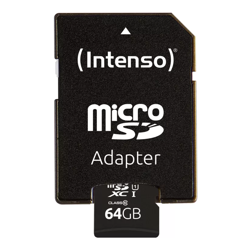 Intenso Performance - Flash Memory Card (microSDXC-an-SD-Adapter inbegriffen) - 64GB - UHS-I U1 / Class10 - microSDXC UHS-I (3424490)