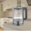 Electric kettle Maestro MR-053 1.7 L 2200 W Glass housing Black with water level indicator