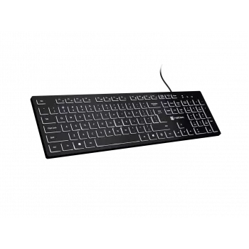 Wired keyboard NATEC HERRING GLOW US layout with white backlight