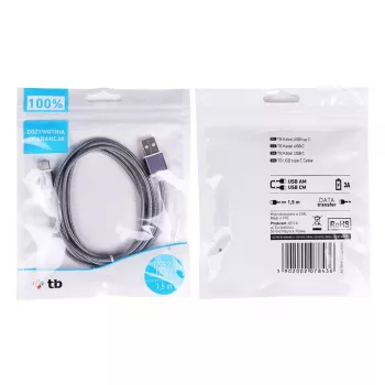 TB USB - USB C-Cable 1,5 Grey (AKTBXKUCSBA150S)