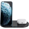 Charger Wireless Dock 2in1 QI 10W/USB-C/LED black