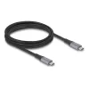 USB Cable DeLOCK 81192 USB4 Gen 2x2 2m USB C Black Grey