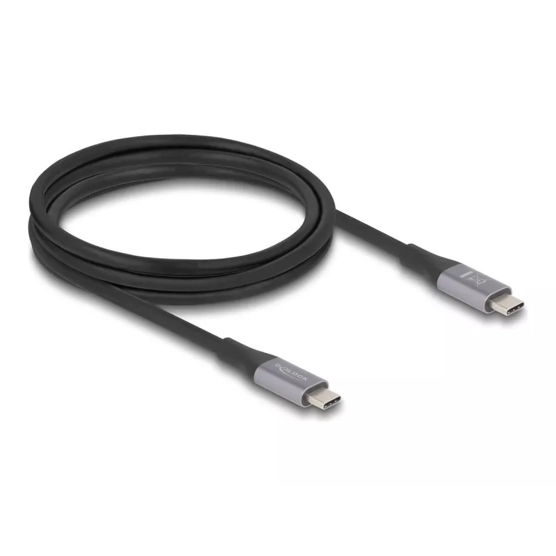 USB Cable DeLOCK 81192 USB4 Gen 2x2 2m USB C Black Grey