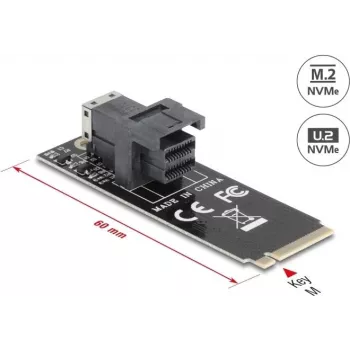 DeLOCK 61070 Internal SFF-8643 Adapter M.2 Male 32 Gbit/s Black