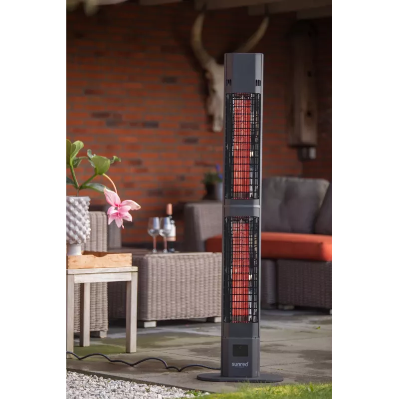SUNRED | Heater | RD-DARK-3000L, Valencia Dark Lounge | Infrared | 3000 W | Black | IP55