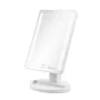 Freestanding Makeup Mirror Girmi BE04 — Rectangular 1x Magnification, White LED, USB/4×AA, 180° Rotation