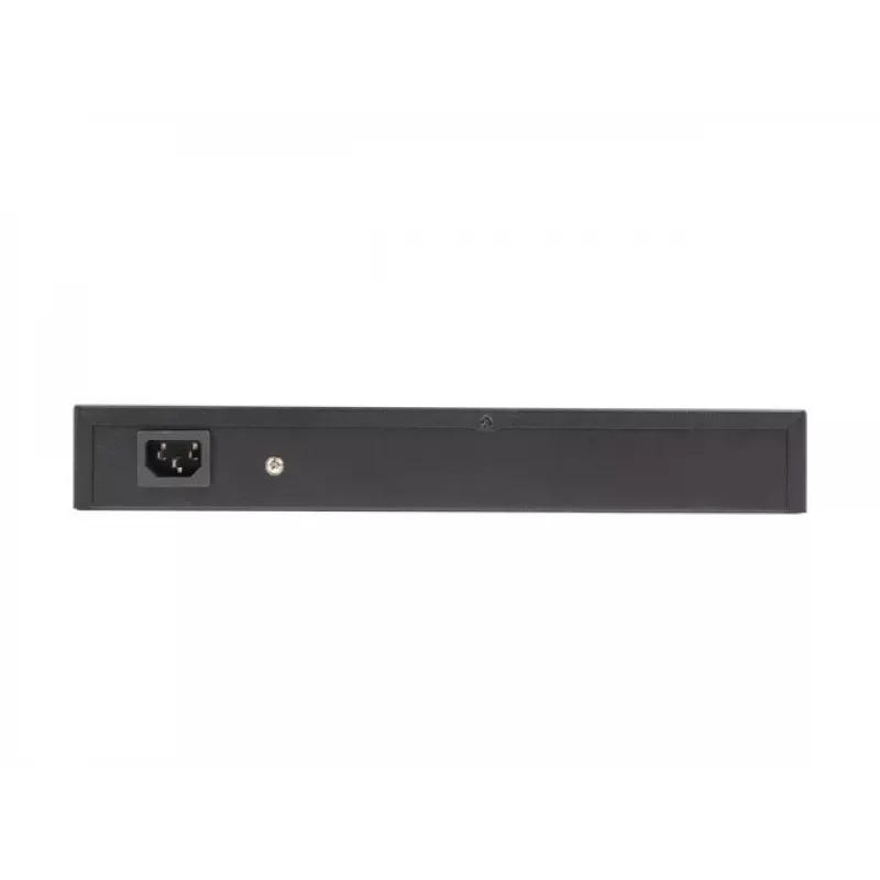 Unmanaged switch LANBERG RSFE-16P-2C-150 — 18-port Gigabit, 16 PoE+/2 SFP, 150 W total, 1U rack, metal, black