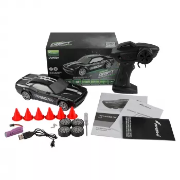 Amewi Drift Car 21110 4WD 1:20 RTR Black – radio-controlled drift car, 4-wheel drive, 1:20 scale