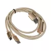 Akasa AK-CBUB42-12GL USB Cable 1,2 m USB 2.0 USB A USB C/Micro-USB B Gold (AK-CBUB42-12GL)