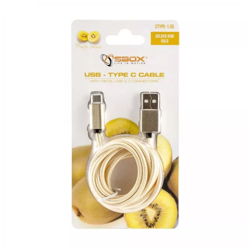 USB Cable SBOX USB-TYPEC-15G 1.5m USB A USB C Gold