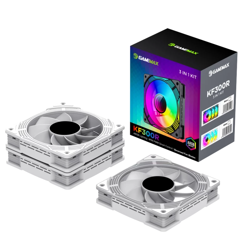 Gamemax | Case fan | KF300R BK | White