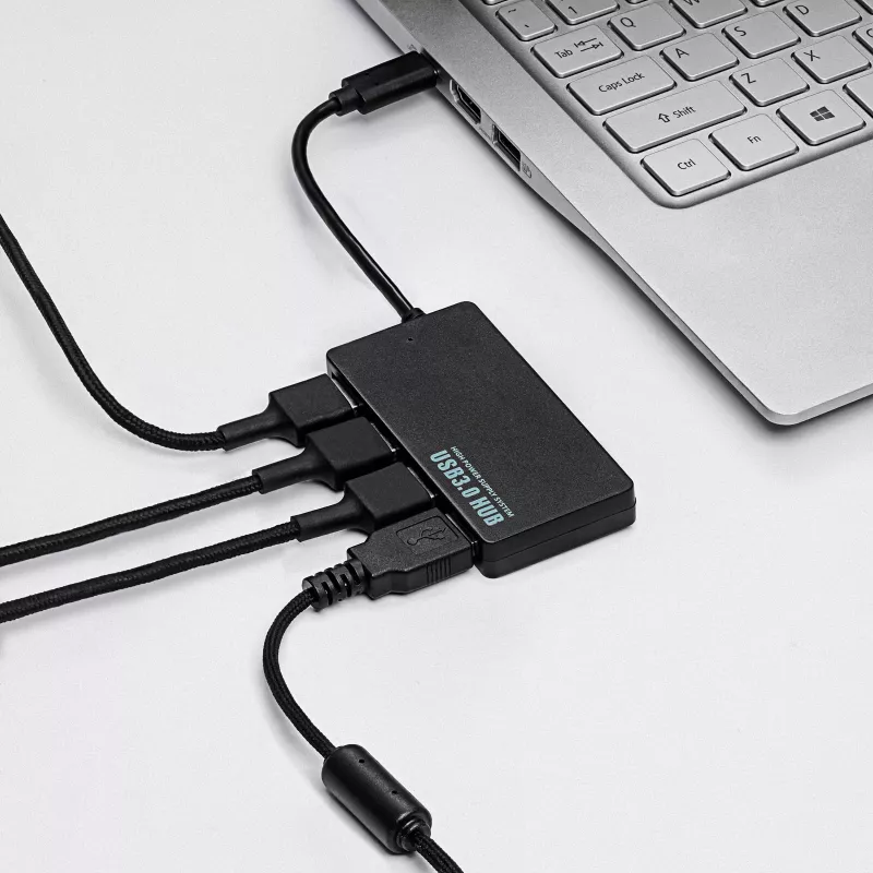 Akyga AK-AD-52 Active USB-C Hub, USB-C (M) to 4x USB-A (F), USB 3.1, 20 cm