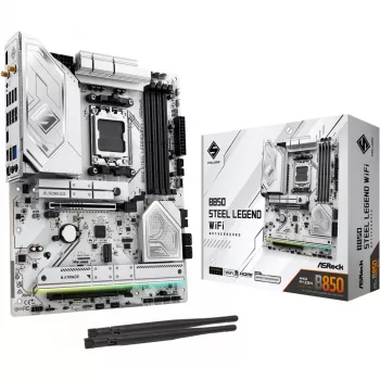 Motherboard ASROCK B850 Steel Legend WiFi ATX — AMD B850, Socket AM5, DDR5, 4x DIMM, 4x M.2, Wi‑Fi 7, 2.5Gb LAN