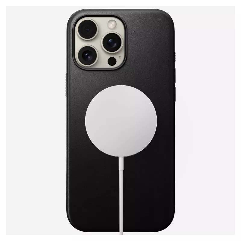 Mobile phone cover Nomad NM01693185 for Apple iPhone 16 Pro Max, leather/TPU/PC, black, fits 17.5 cm (6.9 inch) screen