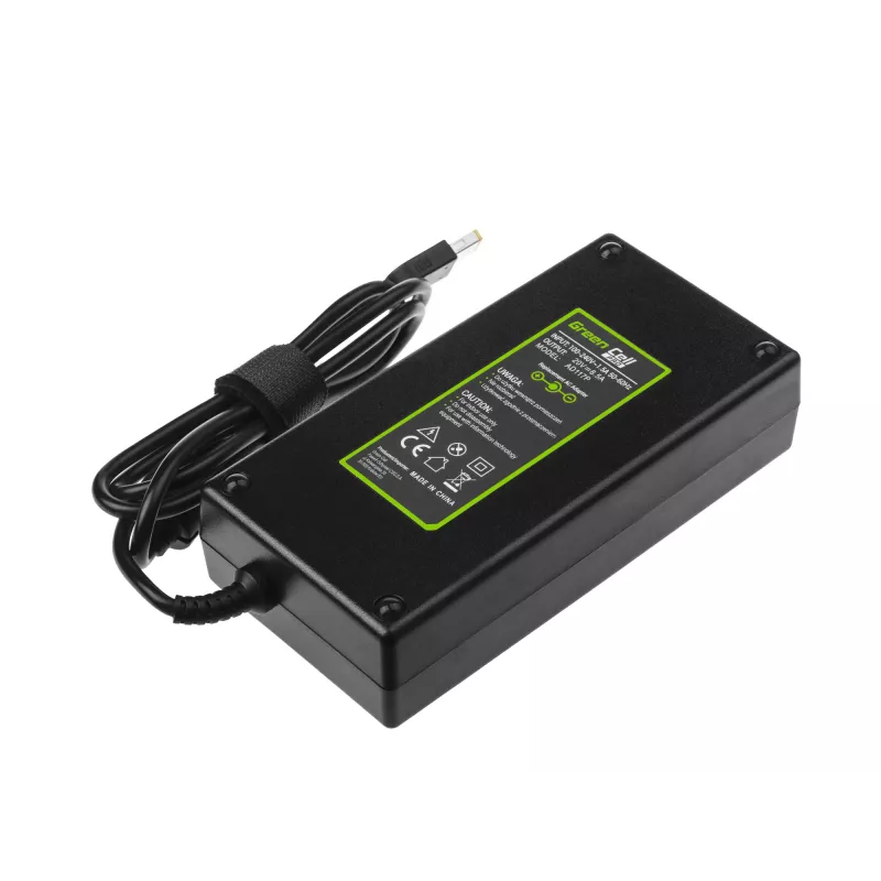 Power adapter Green Cell AD117P 170W 20V 8.5A for Lenovo laptops, indoor AC-to-DC, black