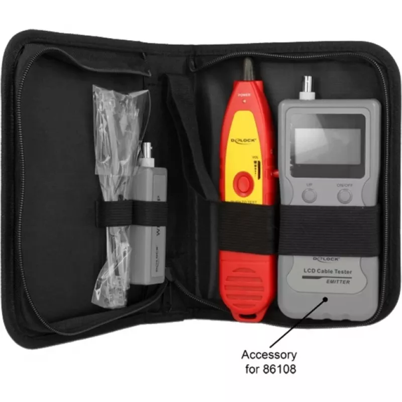 Network Cable Tester DeLOCK 86109 Red Yellow