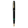 Pelikan M200, Black, Gold, Integrated Filling System, Resin, Gold, Italic Nib, Gold, Stainless Steel