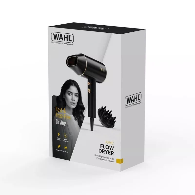 Wahl Ionic Flow hair dryer 2100 W Black, Gold