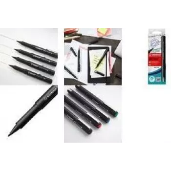 Fineliner STABILO dr!ver Medium Black Blue Green Red 4 pcs