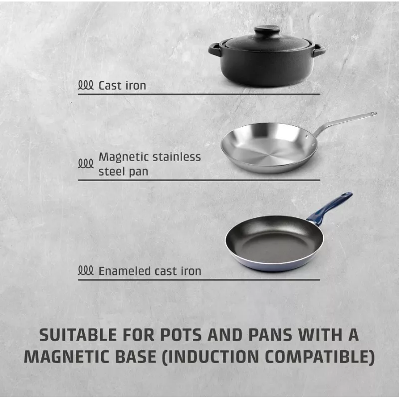 Caso ProSlim 2000 2236 Mobile single induction hob, Glass, Sensor-touch, Black