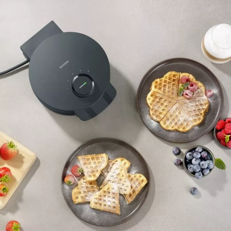 Waffle Maker Severin WA 2116 1000 W Black Heart Shape
