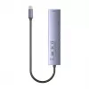 USB-C hub Unitek H1124AGY01 with 100W PD, HDMI 2.0, 2x USB‑A, 2x USB‑C, SD/microSD reader — aluminium