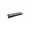 Patch Panel 19 24 Ports, CAT6, S / FTP, 1U, Cable Support, Black (complete)