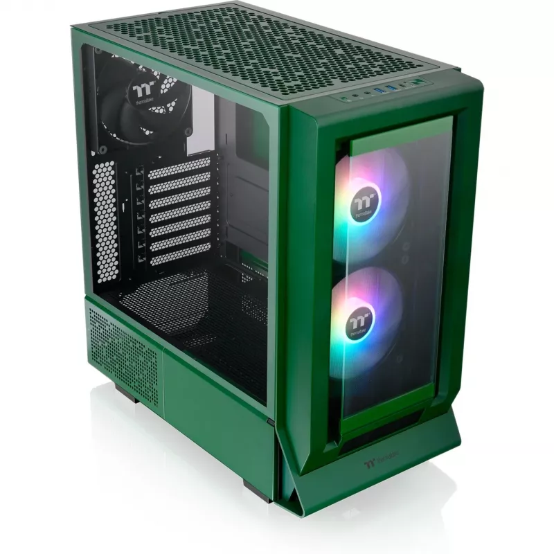Ceres 350 MX , Tower-Enclosure Dark Green, Tempered Glass x 2