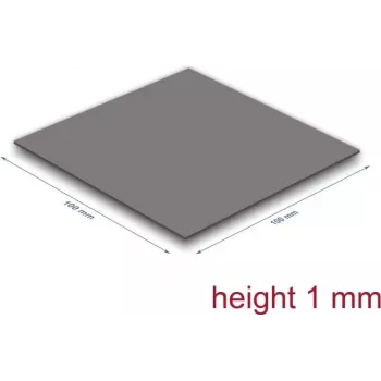 Thermal pad DeLOCK 18472 3.2 W/m·K Grey 100x100x1 mm