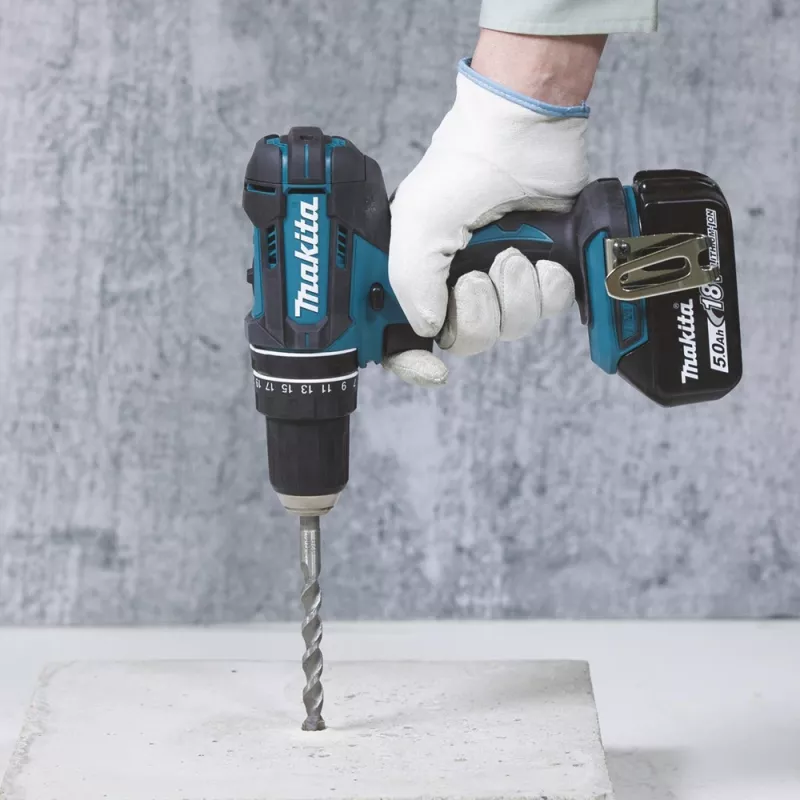 Makita DHP482RFX9 - Impact Drill/Screwdriver Bit - Cordless - Chuck Key 13 mm - 62 N·m - 2 Batteries, Charger Included - 18 V (DHP482RFX9)