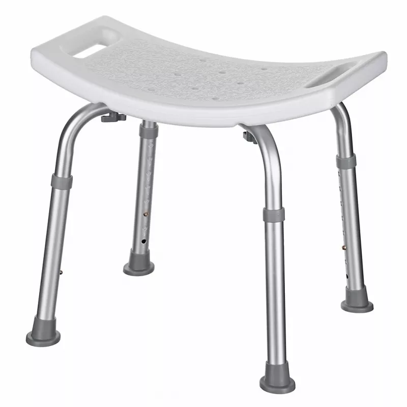Rectangular adjustable shower stool