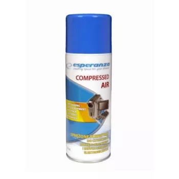 Compressed air duster ESPERANZA ES103 400 ml, blue/white, leaves no scratches