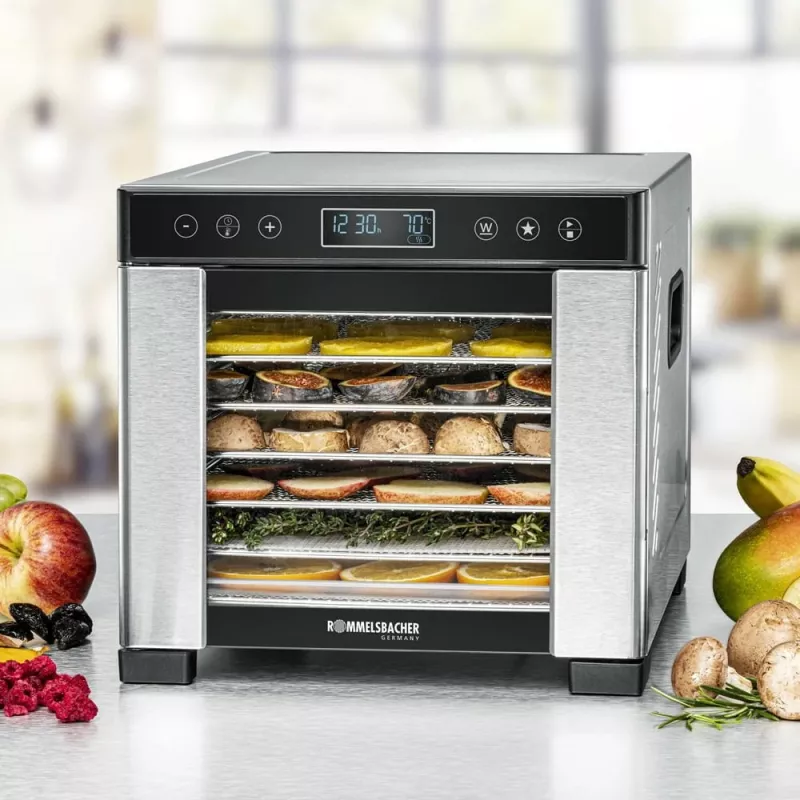 Food dehydrator Rommelsbacher DA 650 600 W stainless steel, 0.5 m², 35–75 °C, 7 trays