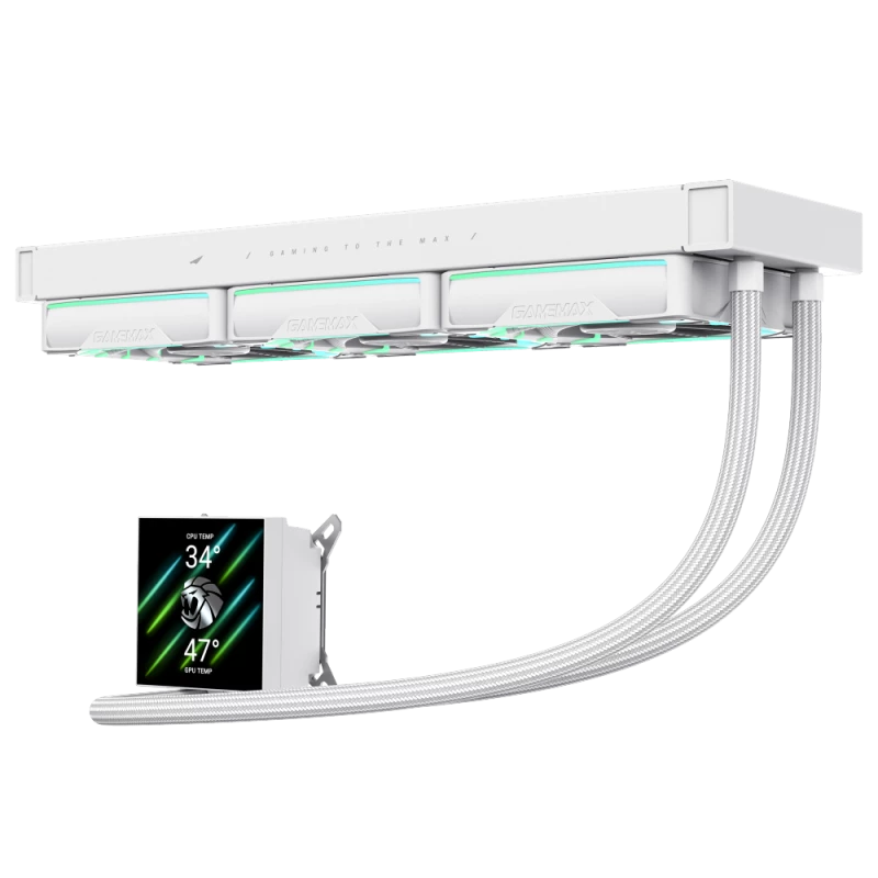 Gamemax | CPU Liquid cooler | HAILSTORM 360 LCD | White