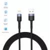 USB to Lightning data cable Tellur 1.2 m nylon braided black