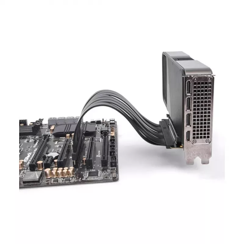PCI Express 5.0 x16 Riser Card DELOCK 81289, x16 slot, 20 cm cable