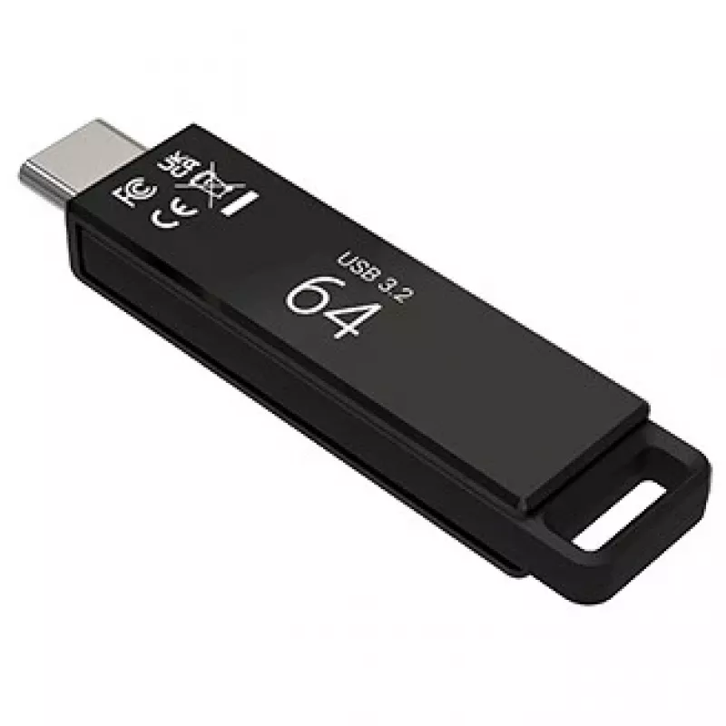 PNY Elite-X USB flash drive 64 GB USB Type-C 3.2 Gen 1 (3.1 Gen 1) Black (P-FDI64GELTXC-GE)