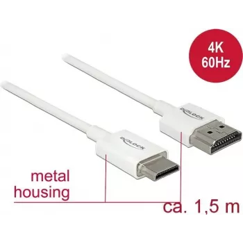 HDMI Cable DeLOCK 85143 1.5m HDMI Type A Type C White