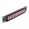 Fiber Optic Patch Panel DeLOCK 10 inch 12 Port LC Quad Violet 1U Black