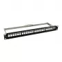 Keystone,Module Carrier, 48,30cm (19)Patchpanel for 24xTP-Module,1HE,black (S216320)