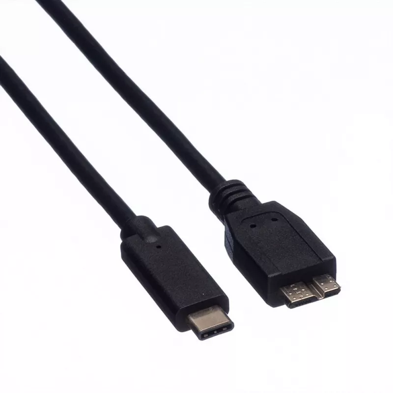 ROLINE - USB Cable - USB Type C (M) to Micro-USB Type B (M) - 50 cm - Black (11.02.9005)