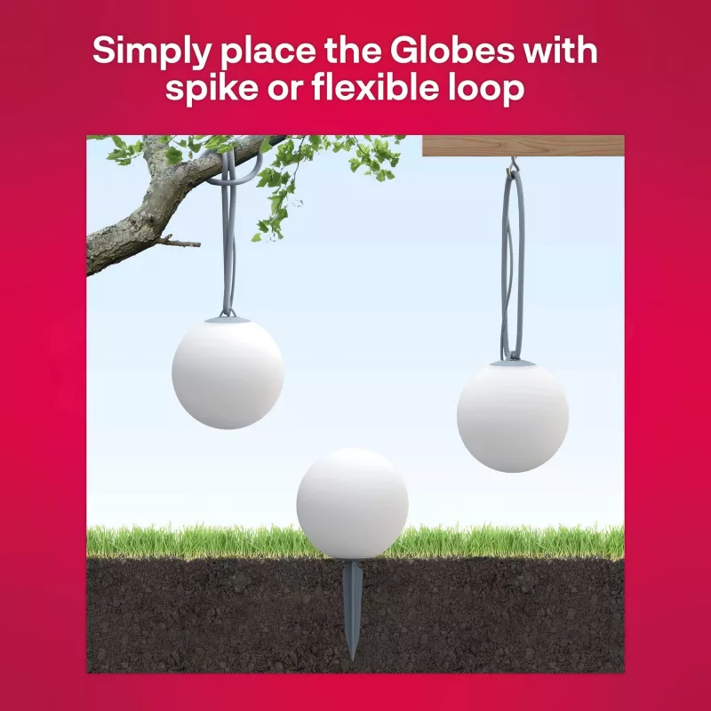 Outdoor Smart Globe Light Colour 3-pack, LED Light replaces 33 Watt