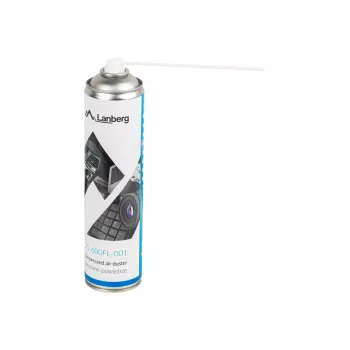 Compressed Air Duster LANBERG CG-600FL-001 — 600 ml, for PC cleaning, Black/Blue/White