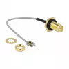 Coaxial Cable DeLOCK 89926 0.1m SMA MHF I LK Black Grey